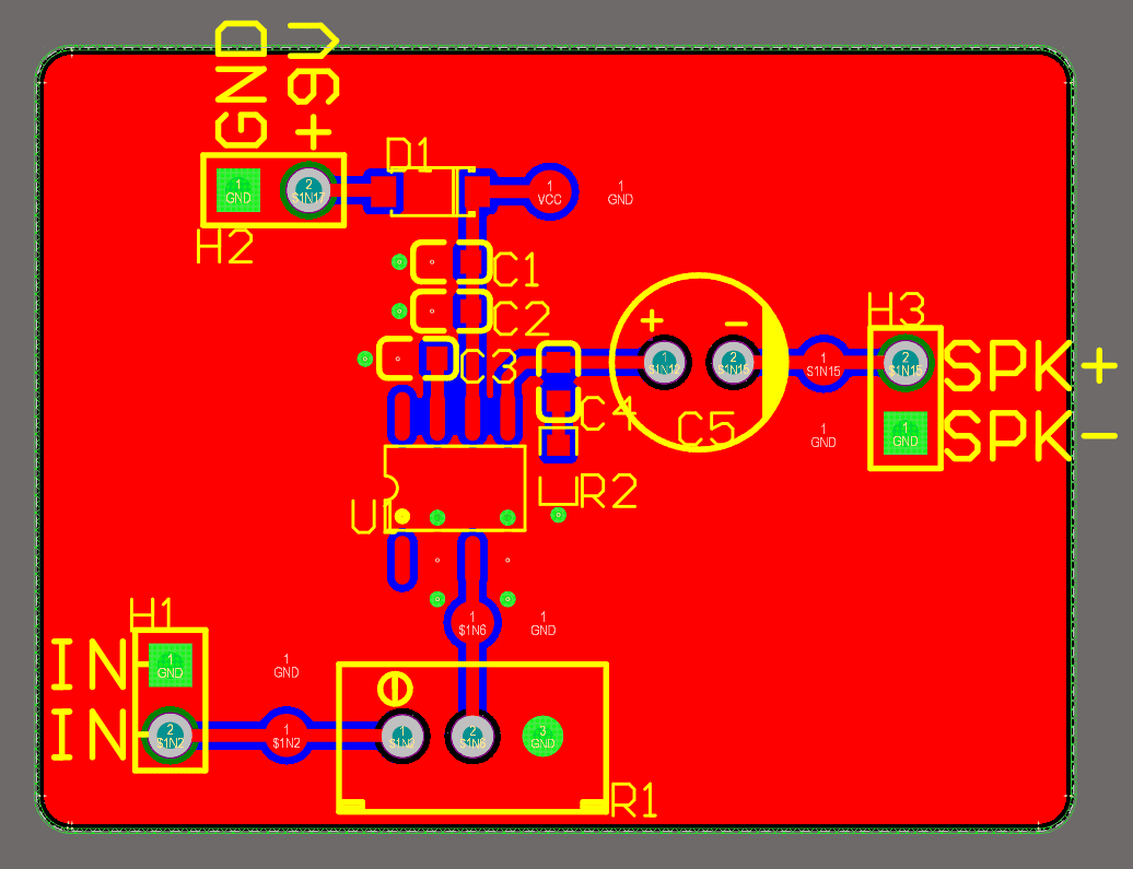 Analog Audio Power Amplifier PCB